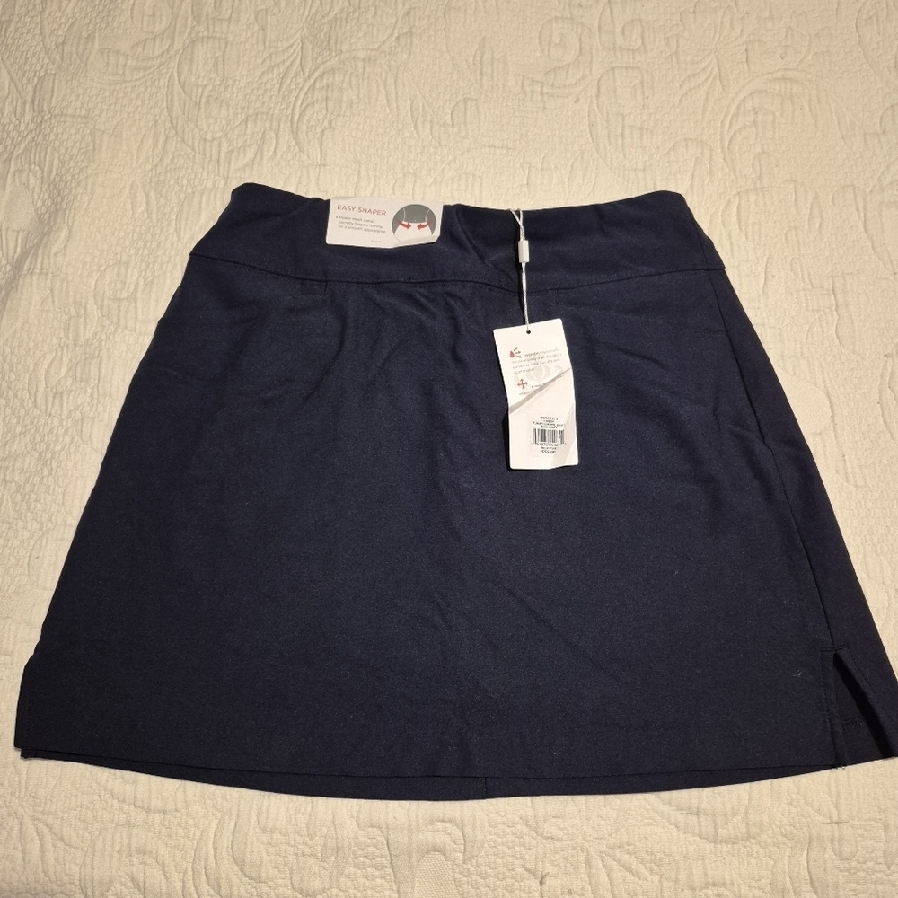 Lady Hagen women's size Small Tummy Control Skirt skort Navy blue NWT